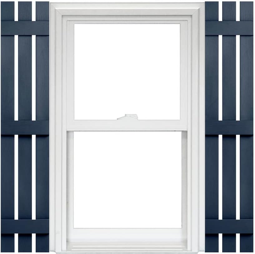 3 Board and Batten Split Vinyl Shutter (1 Pair) 12-3/8in. x 71in. Chocolate D798