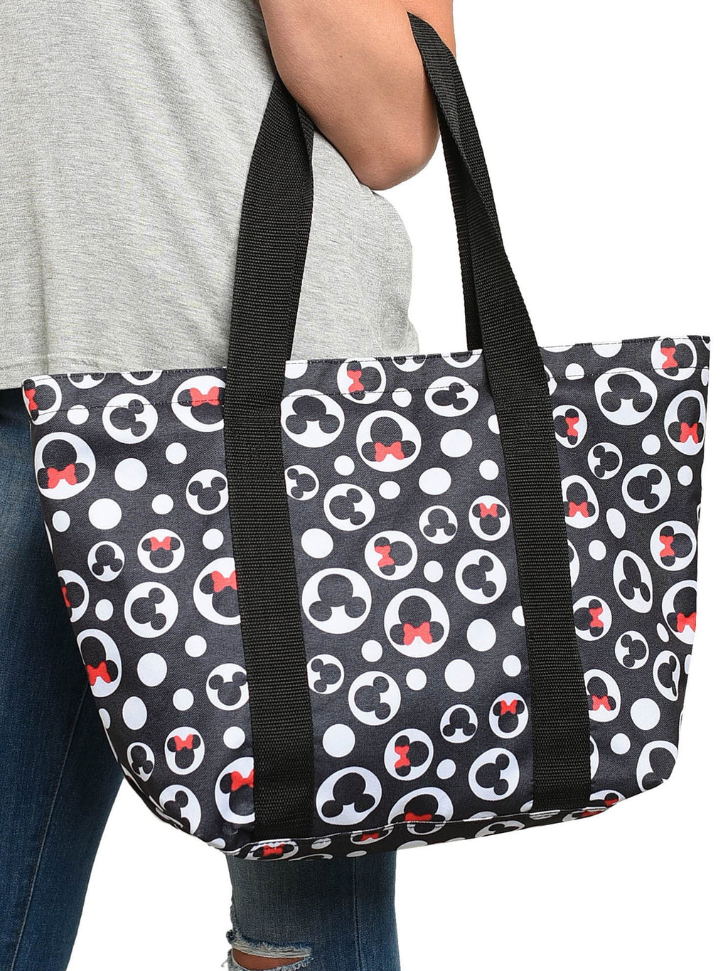 Black Zippered Tote Bag B98642