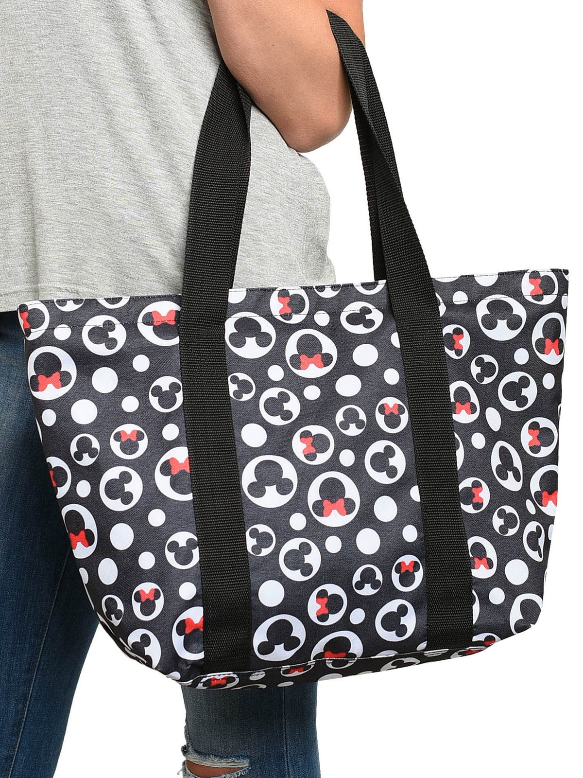 Black Zippered Tote Bag B98642