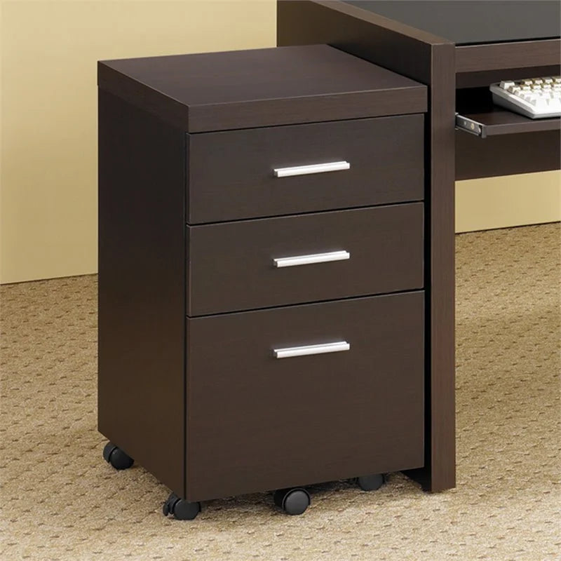 3 Piece Office Chair Computer Desk and Mobile File Cabinet N8131