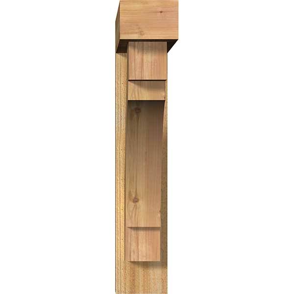 6x22W x 28x22D x 32x22H Western Red Cedar Bracket with Offset Brace A15893