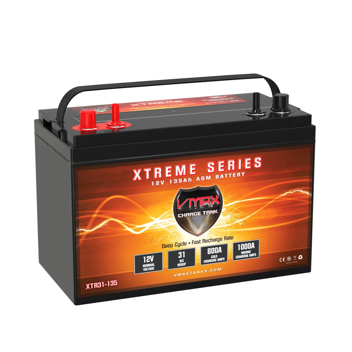 12 Volt 135Ah AGM Deep Cycle Battery B627829