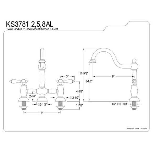 Oil Rubbed Bronze Bridge Kitchen Faucet G791464