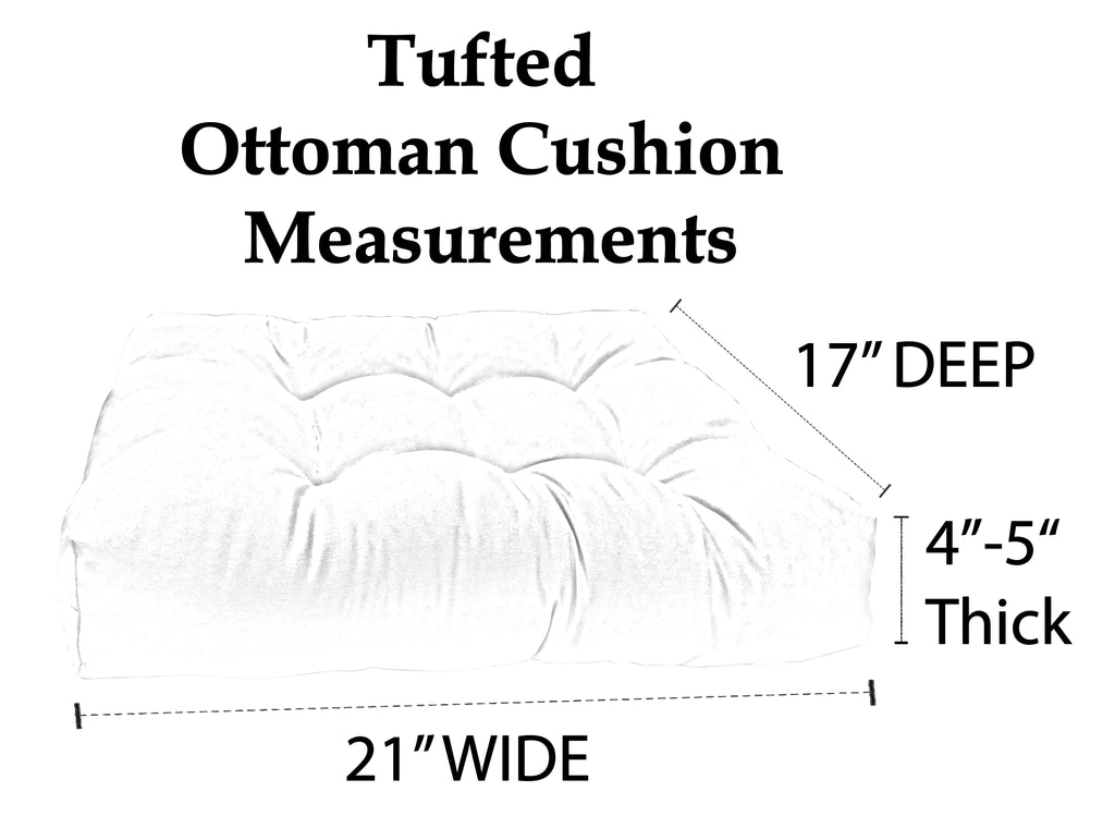 Canvas Sunflower Yellow Tufted Ottoman Replacement Cushion F159730