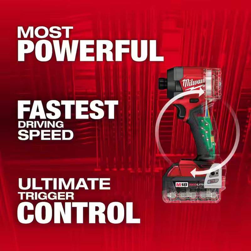 18-Volt Lithium-Ion Brushless Cordless Impact Driver Kit with 50-Piece Screw Driver Bit Set R582175