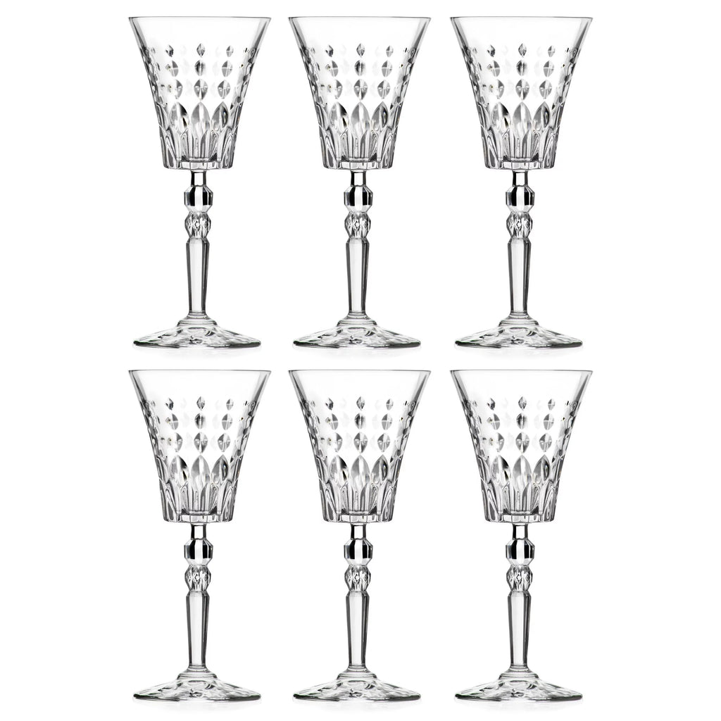 Wine Glass Water Glasses Set of 6 Goblet 10 oz Z20272