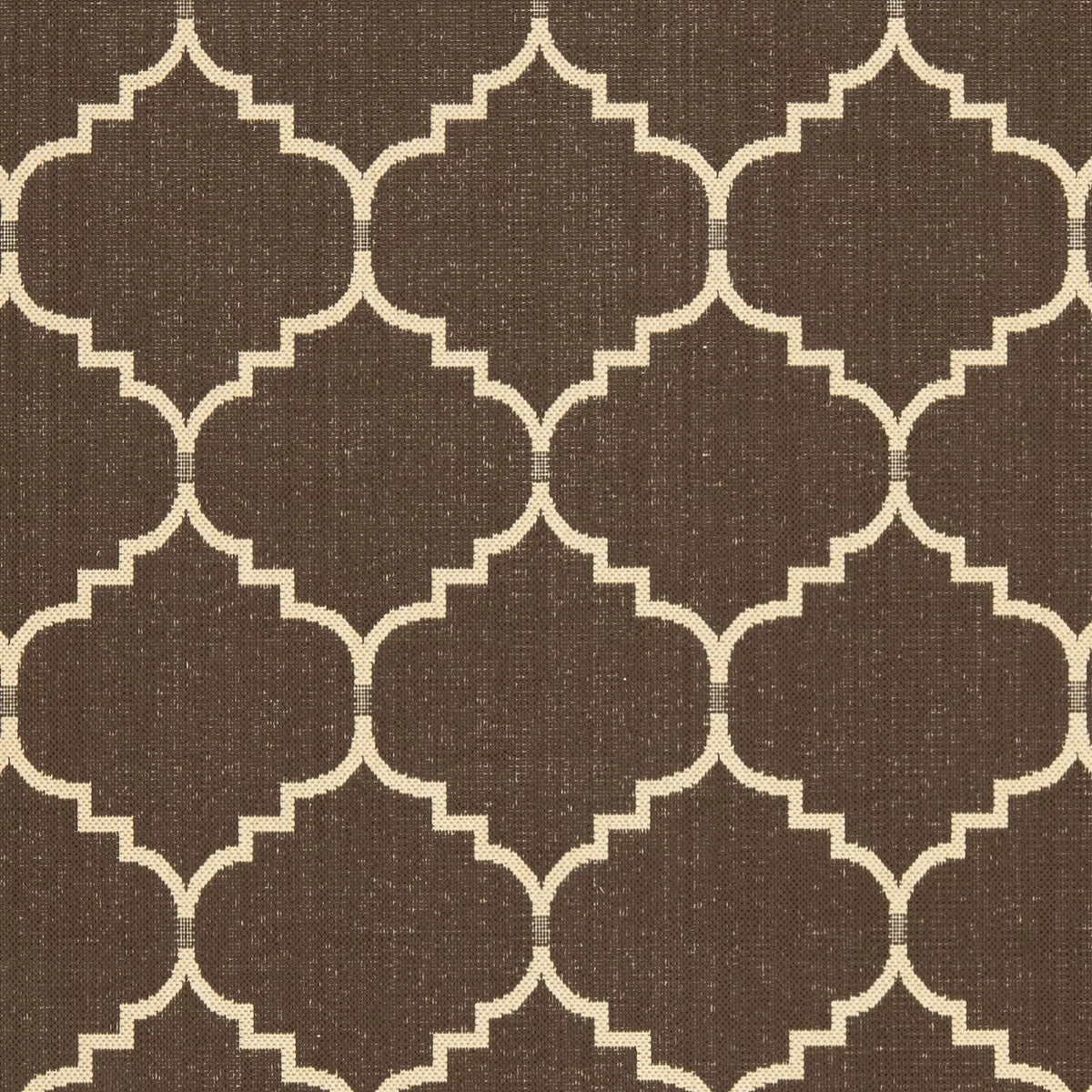 Chocolate Cream Geometric Indoor Outdoor Area Rug T793889