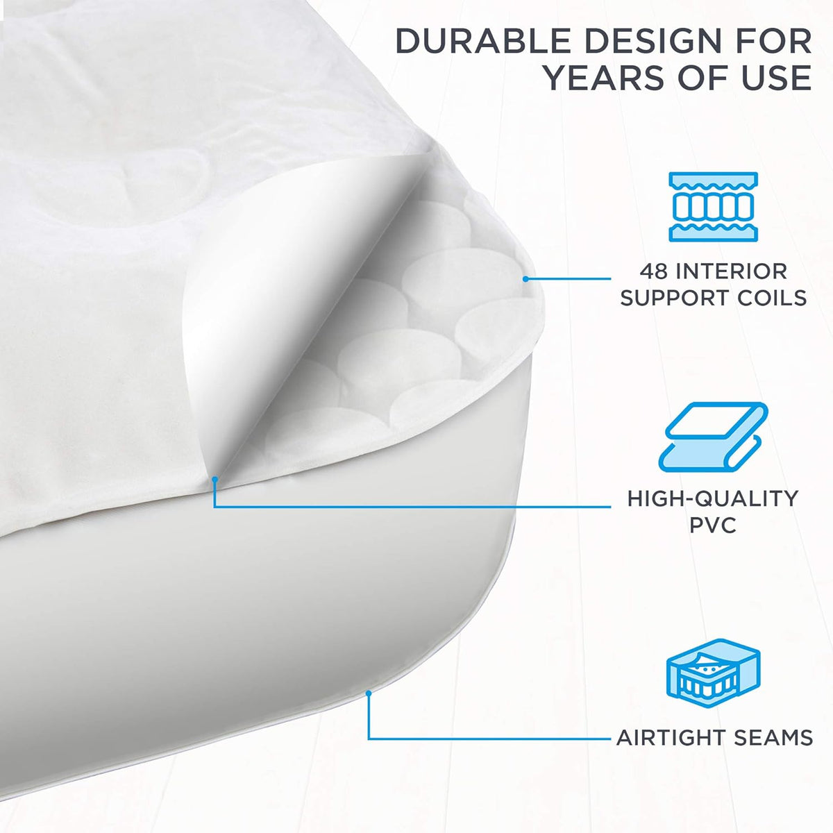 Queen Air Mattress with Frame & Rolling Case P97824