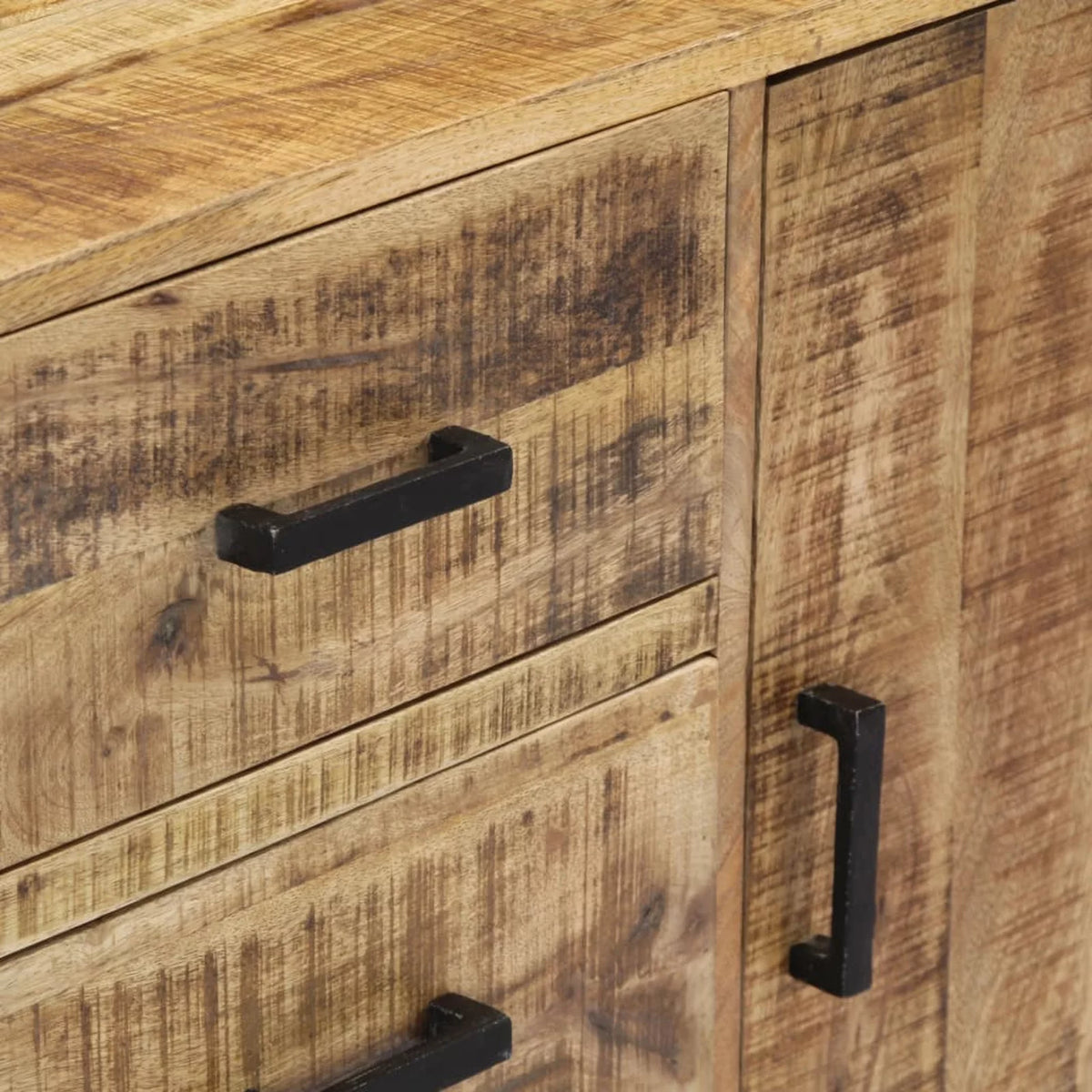 3 Drawer 1 Cabinet Mango Wood Sideboard Y52533