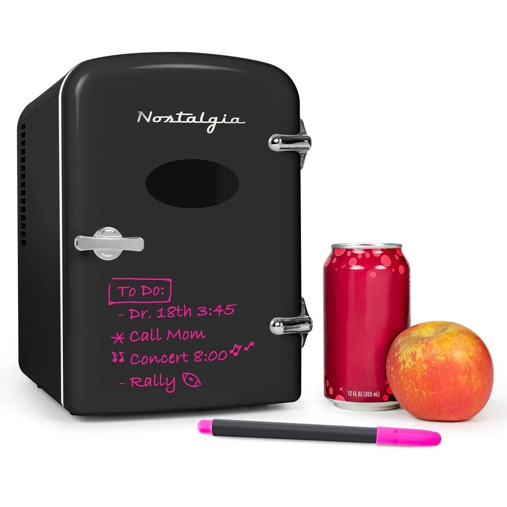 Black 6-Can Personal Cooling and Heating Refrigerator with Carry Handle I65327