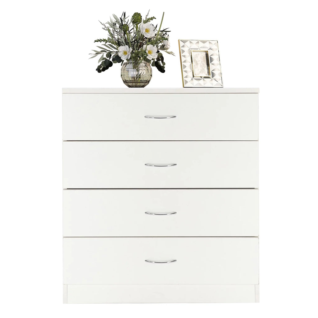 White 4 Drawer Wood Dresser Z72525