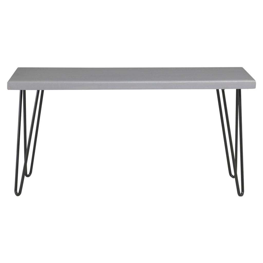 Rustic White Wood Bench K266