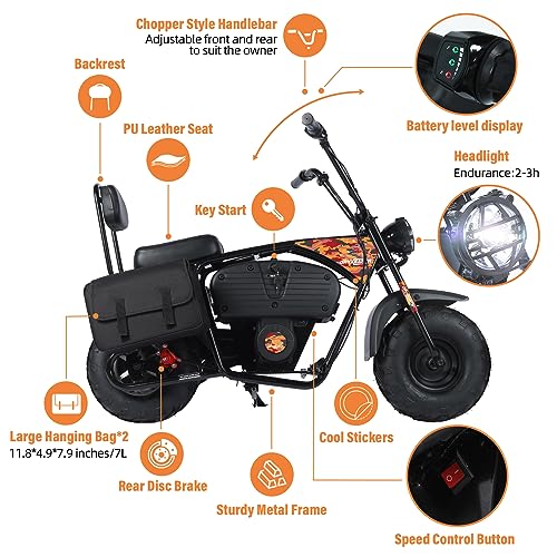 36V 1000W Electric Dirt Bike, 2-Speed Off-Road Motorcycle, Dark Red O838167