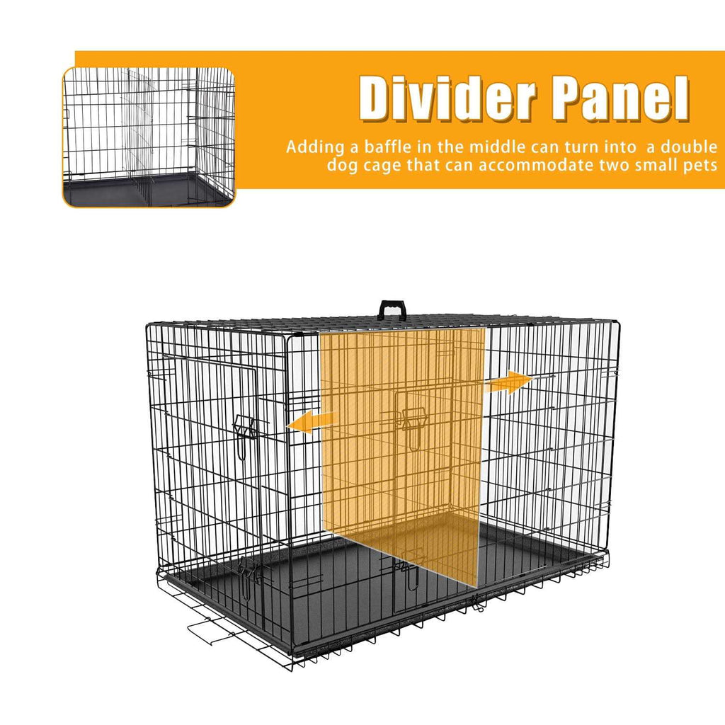 Large Dog Crate with Divider and Double Door F2702