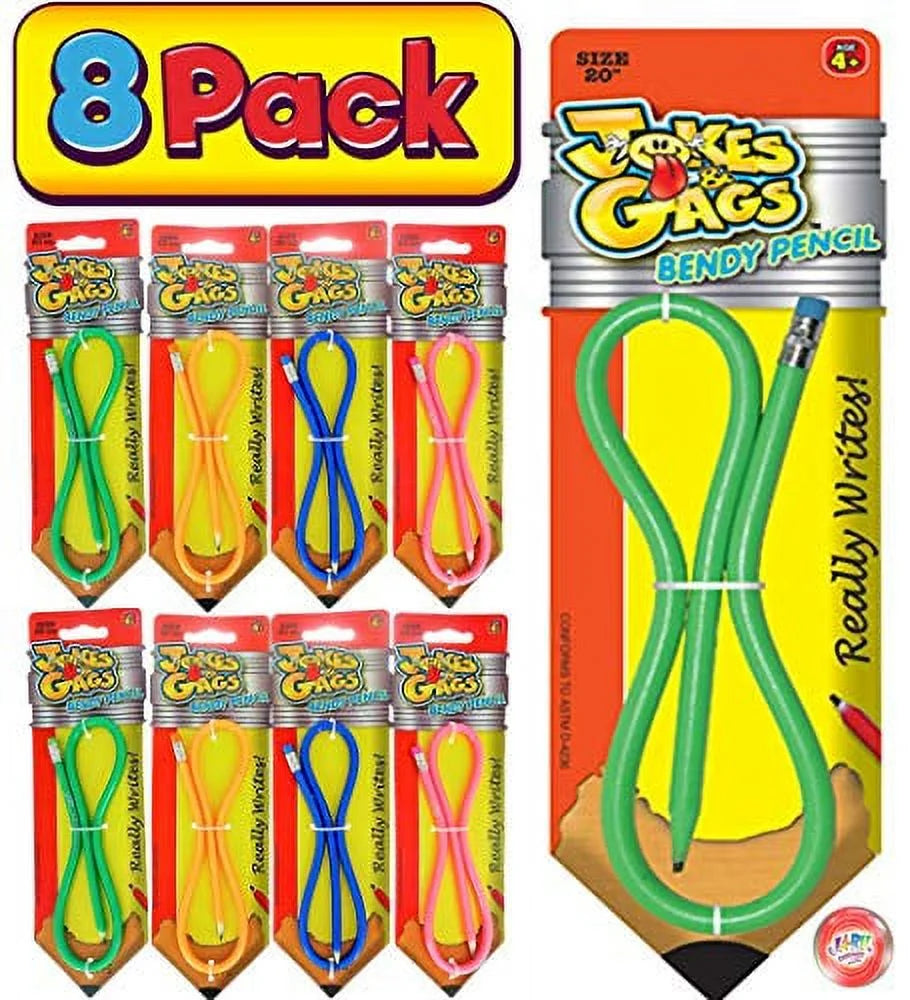 Bendy Pencil 20" Long 8 Units Assorted Color V62227