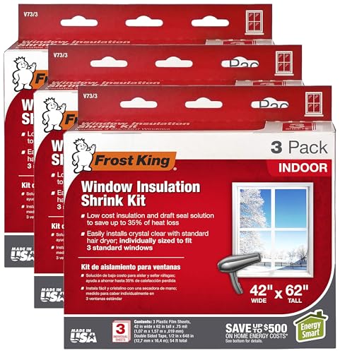 Clear Indoor Shrink Window Kit 42 62-Inch 9-Pack Q90432