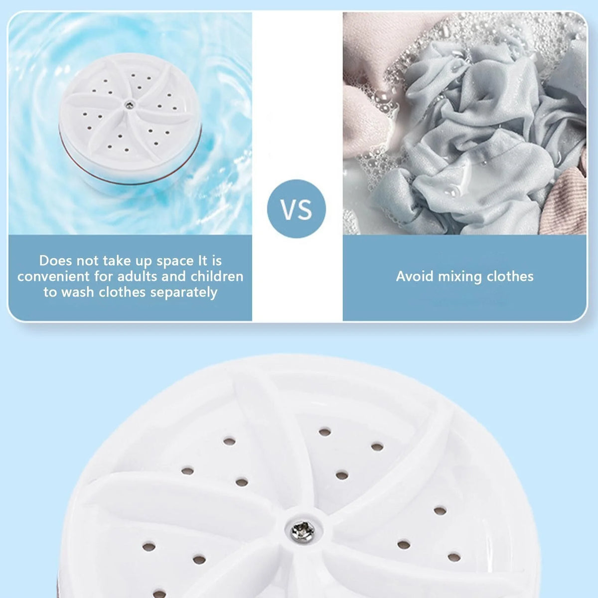 Mini Ultrasonic Portable Washing Machine D3703