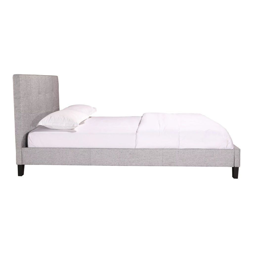 Light Gray Fabric King Platform Bed B801