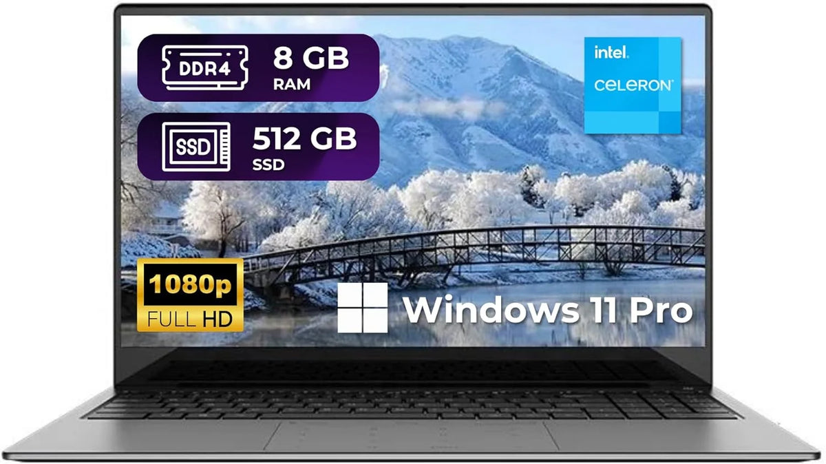 15.6" Laptop Intel Quad-Core 8GB RAM 512GB SSD H6841