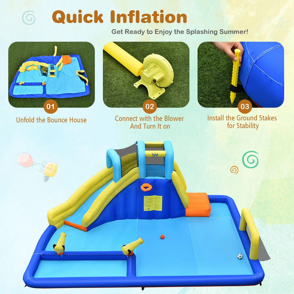 Inflatable Climbing Wall Water Slide Bounce House J276663