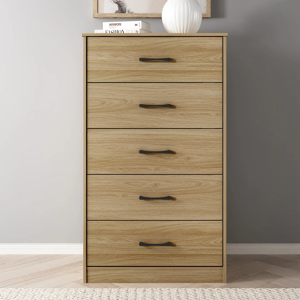 White 5 Drawer Dresser P106