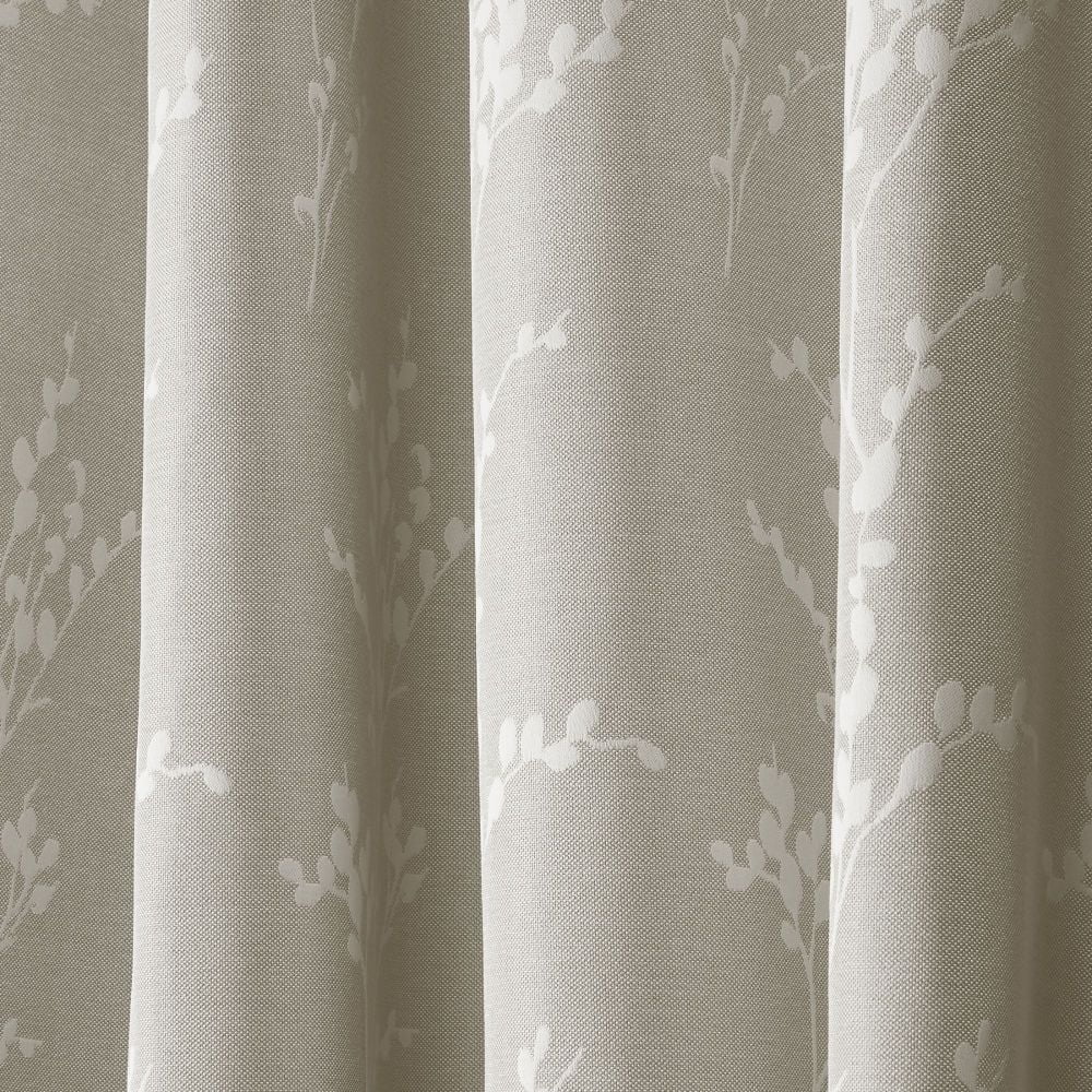 Floral Room Darkening Grommet Top Curtain Panel Pair 52"x84" Linen S57635
