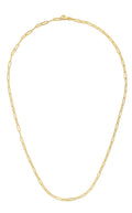 14k Yellow Gold Polished Paperclip Chain Necklace 24 Inch Y806