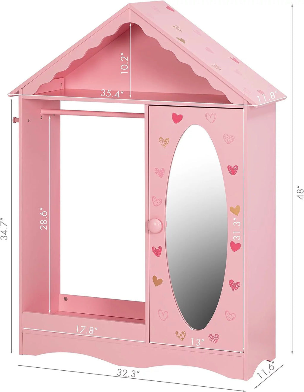 Kids Dress Up Storage with Mirror B41211