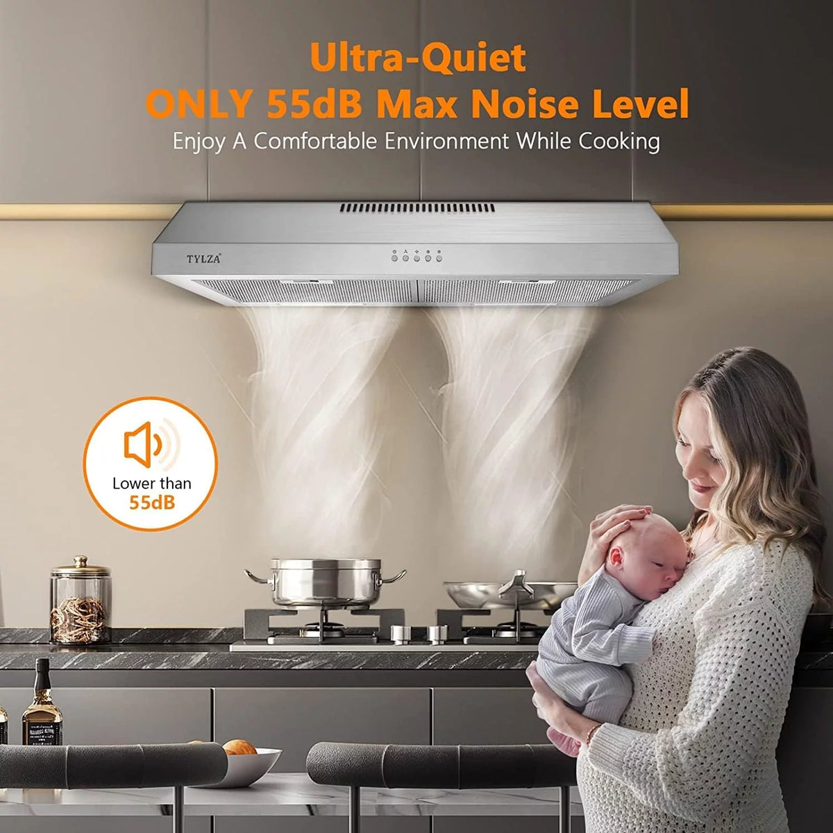 600 CFM Stainless Steel Under Cabinet Range Hood Q6845