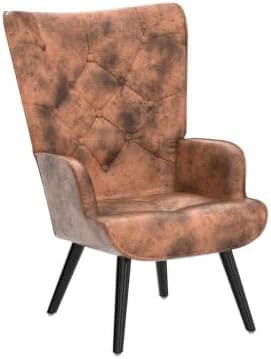 Microfiber Cushioned Wingback Armchairs Set A364139