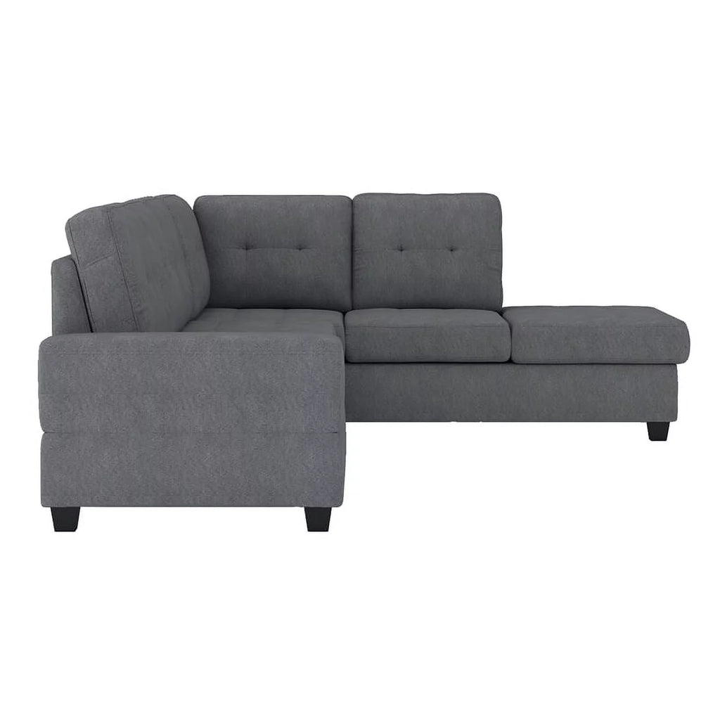 Dark Gray Microfiber Sectional Sofa R5618