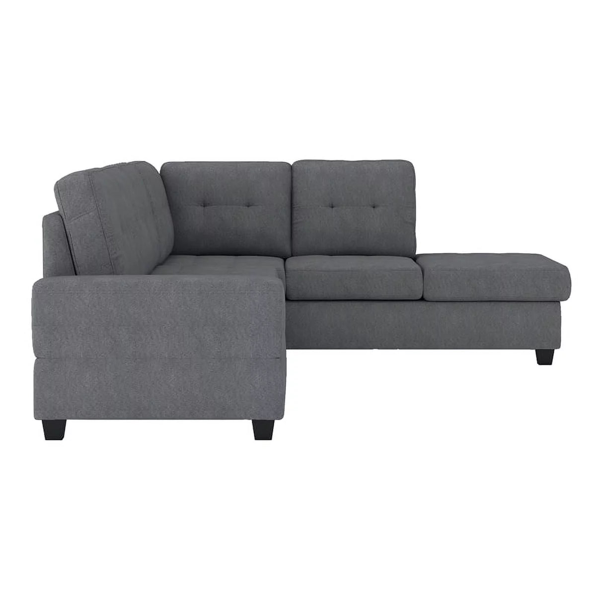 Dark Gray Microfiber Sectional Sofa R5618