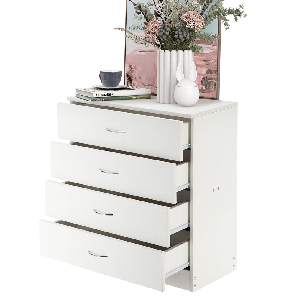 White 4 Drawer Wood Dresser Z72525