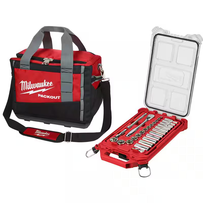 3/8 in. Drive SAE Ratchet and Socket Mechanics Tool Set (28-Piece) N80686