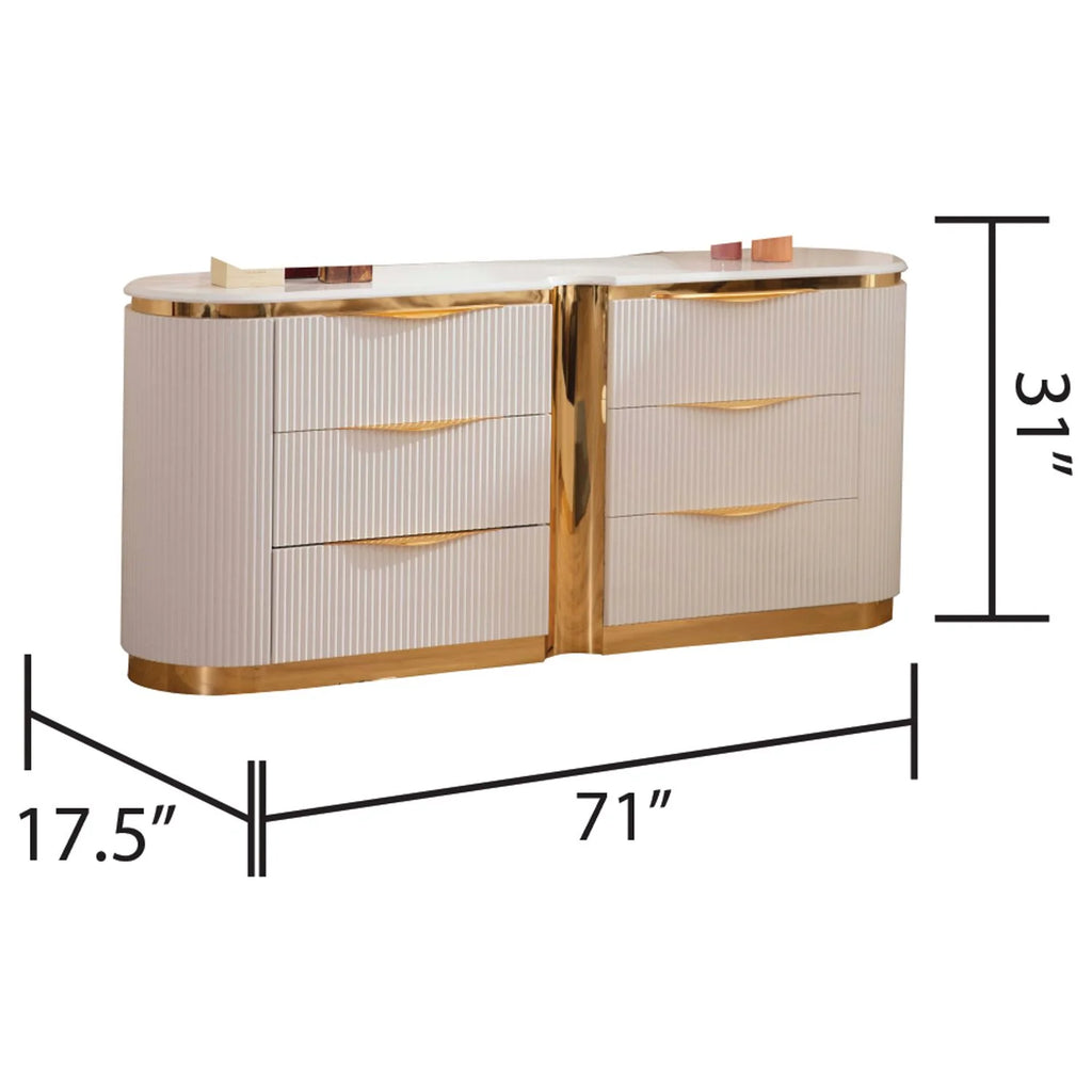 White Wood Dresser F53885