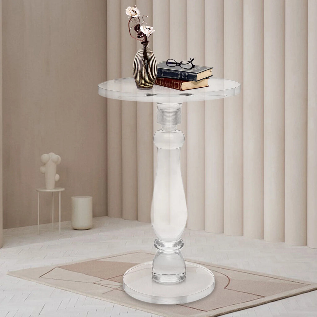 Clear Acrylic Round End Table C931