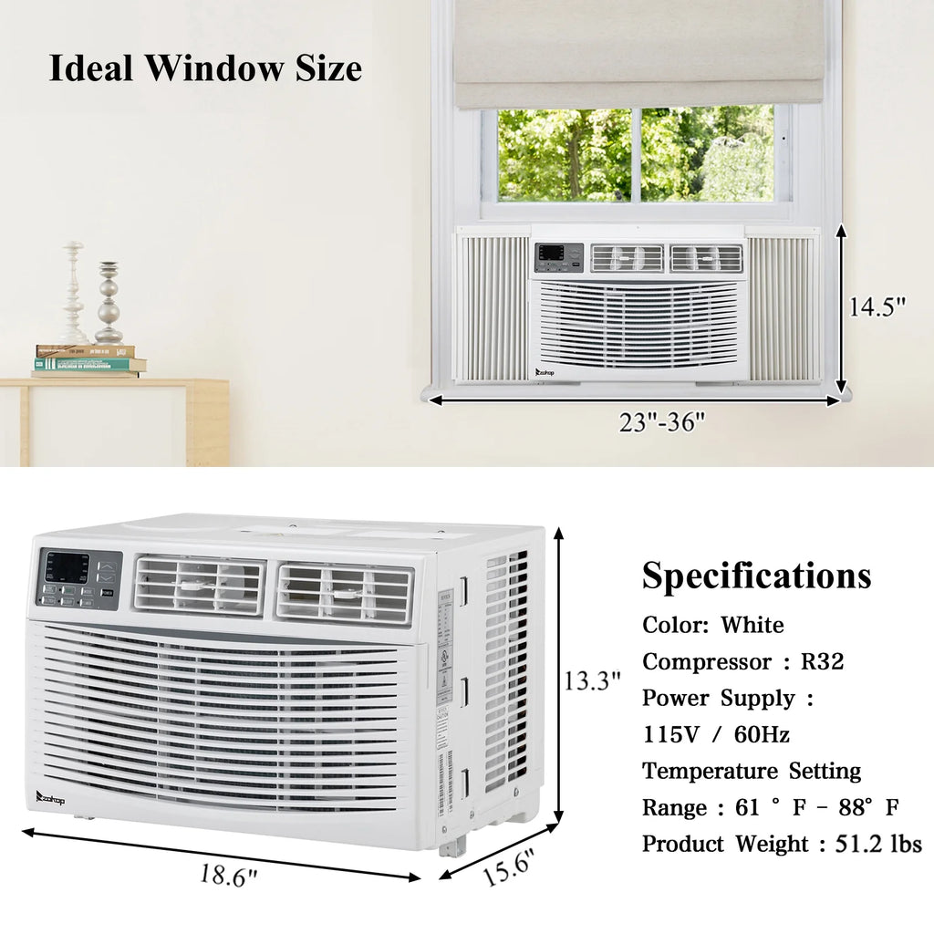 8000BTU 115V Window Air Conditioner with Remote Control Q849