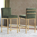 Green Velvet Counter Height Stools M12043