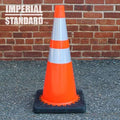 28 inch Orange Safety Cones with 2 Reflective Collars X869