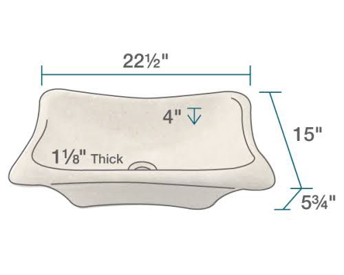 Beige Marble Vessel Sink P435593