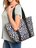 Black Zippered Tote Bag B98642