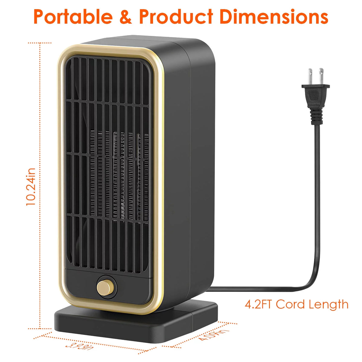 500W PTC Ceramic Electric Space Heater H376252