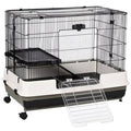 Black 2-tier Rolling Small Animal Cage D35448