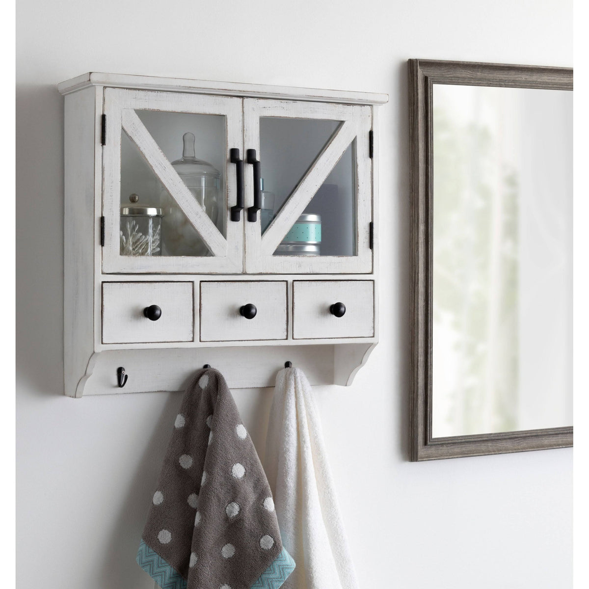 White Wood Wall Cabinet M19806