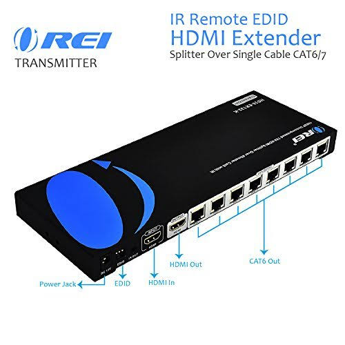 1x8 HDMI Extender Splitter Over Single Cable CAT6/7 1080p with IR Remote P2423