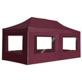 Wine Red Aluminum Folding Party Tent with Walls M34186