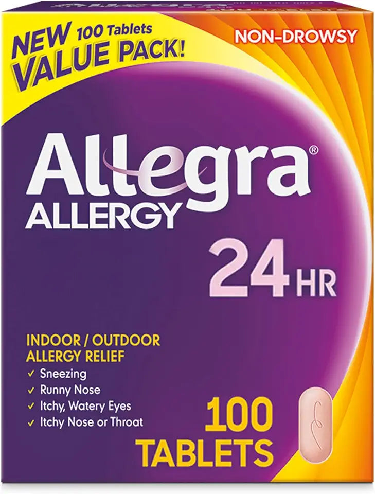 24-Hour Non-Drowsy Allergy Relief Tablets 180 mg 100-Count I8017