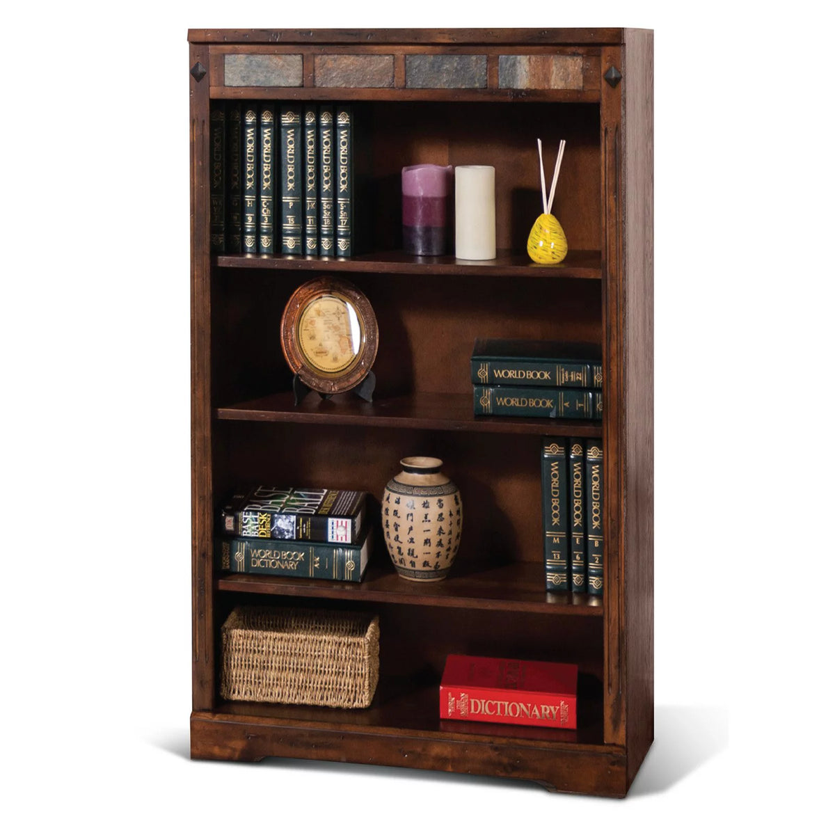 60" Traditional Wood Bookcase U327084