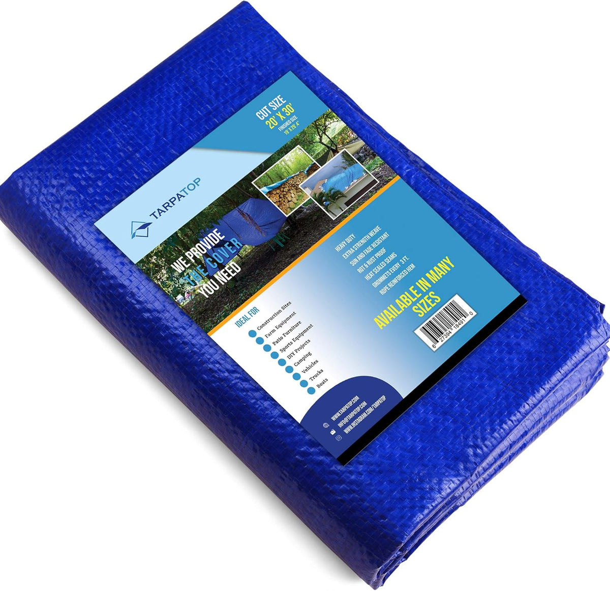 Blue Waterproof Poly Tarp M121372