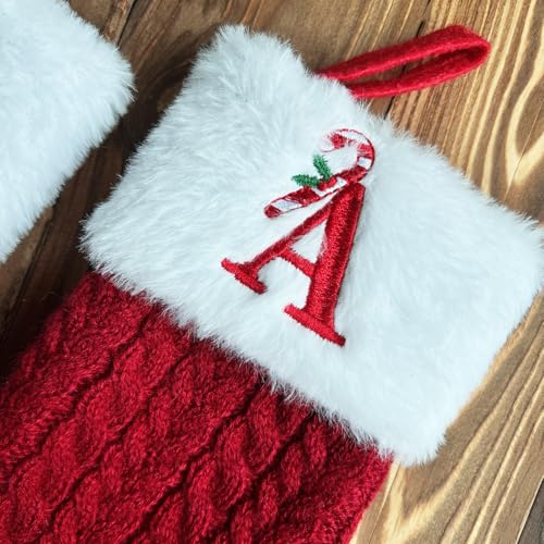 8 Inches Mini Embroidered Plush Knitted Christmas Stocking T890
